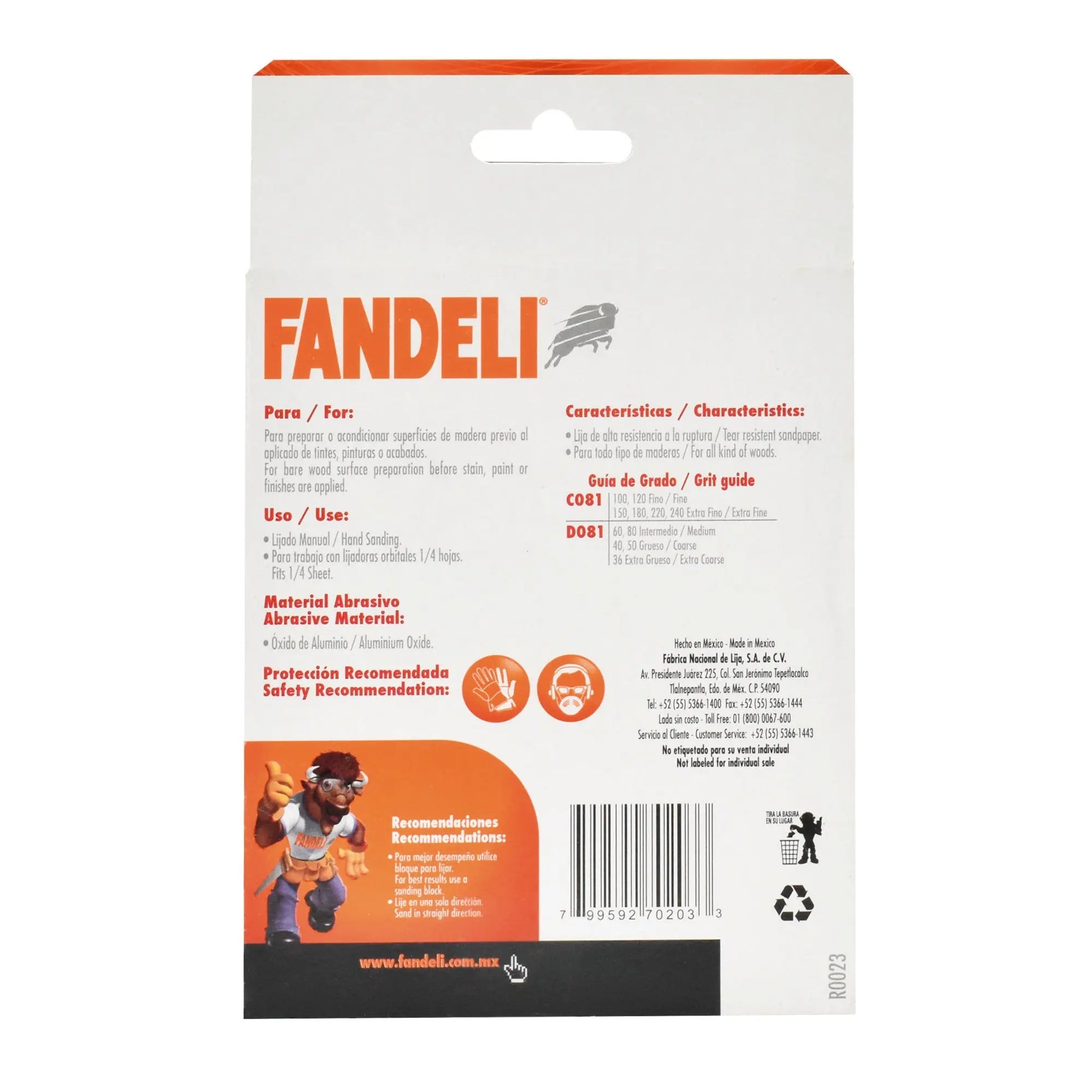 FANDELI KIT 1-4 HOJA MADERA 4 PZS Fandeli