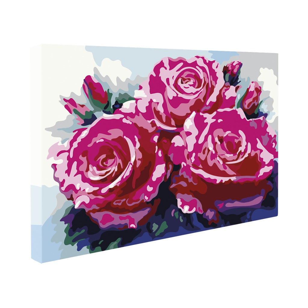 PINTA POR NÚMERO ROSAS 40X50
