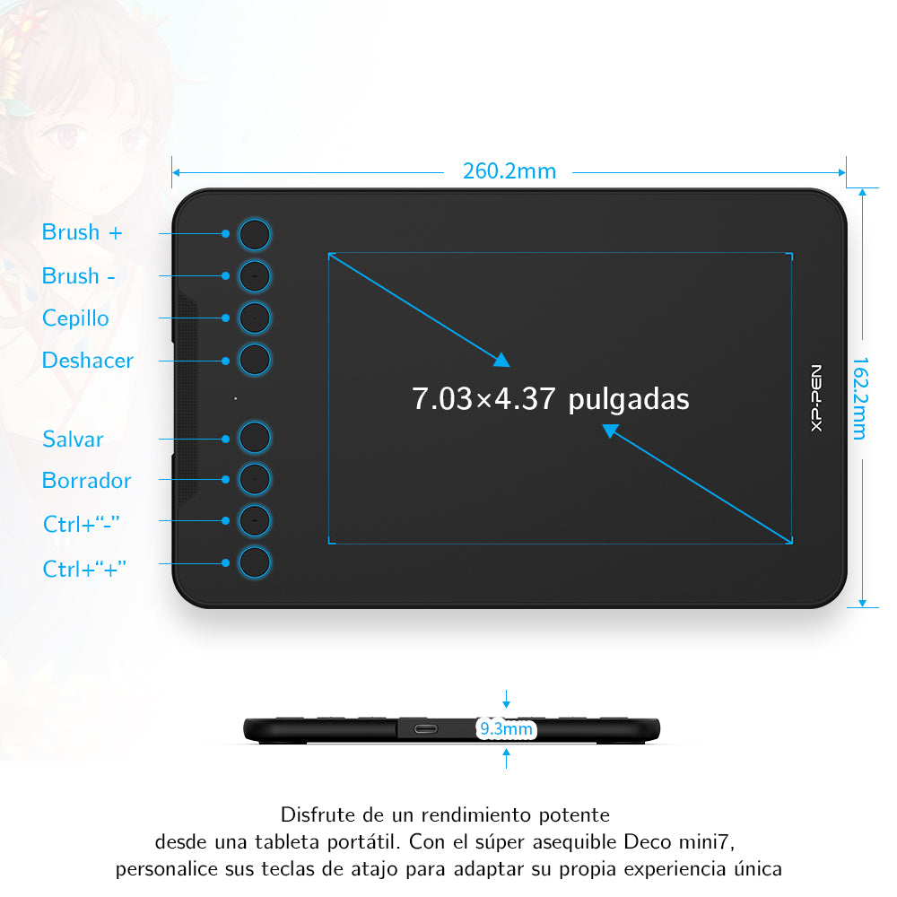 Tableta Gráfica XP PEN Deco mini7 - MarchanteMX