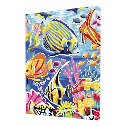 PINTA POR NÚMERO 40X50 ACUARIO