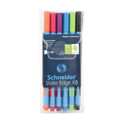 SCHNEIDER -ESTUCHE CON 6 BOLÍGRAFOS SLIDER EDGE XB