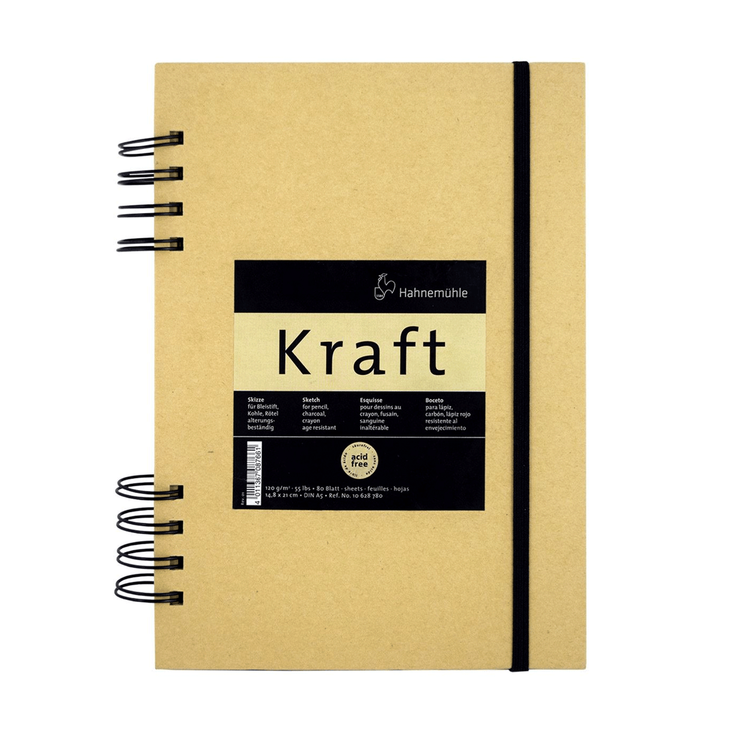 HAHNEMÜHLE - Cuaderno con espiral hoja kraft