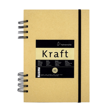 HAHNEMÜHLE - Cuaderno con espiral hoja kraft