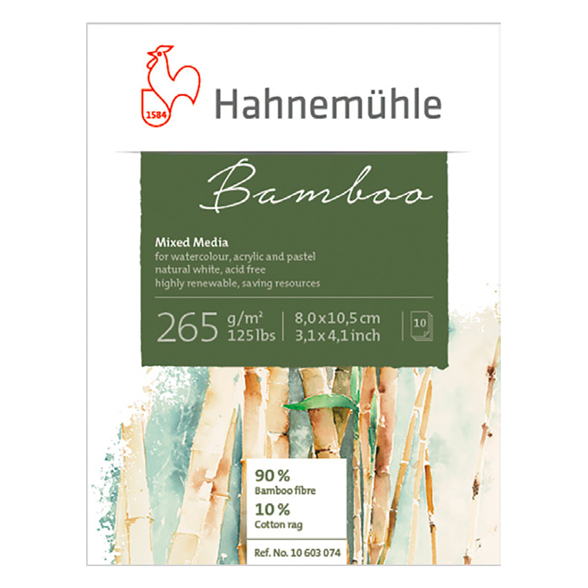 Hahnemühle - Block hoja de bamboo para técnica mixta