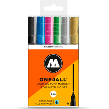 MOLOTOW -Set con 6 marcadores acrílicos metálicos one4all