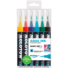 MOLOTOW - PACK CON 6 MARCADORES ACUARELABLES GRAFX 1MM "SET #1"