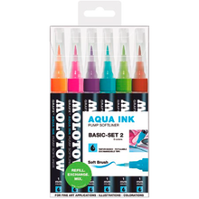 MOLOTOW -  PACK CON 6 MARCADORES ACUARELABLES GRAFX 1MM "SET #2"