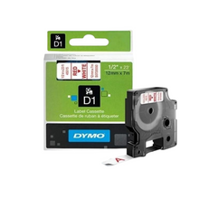 2 Cintas Plásticas Blanca Tinta Roja 12mm x 7m 45015 - MarchanteMX