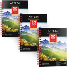Pack de 3 Block Papel Acuarela Watercolour 300g 14x21cm Arteza