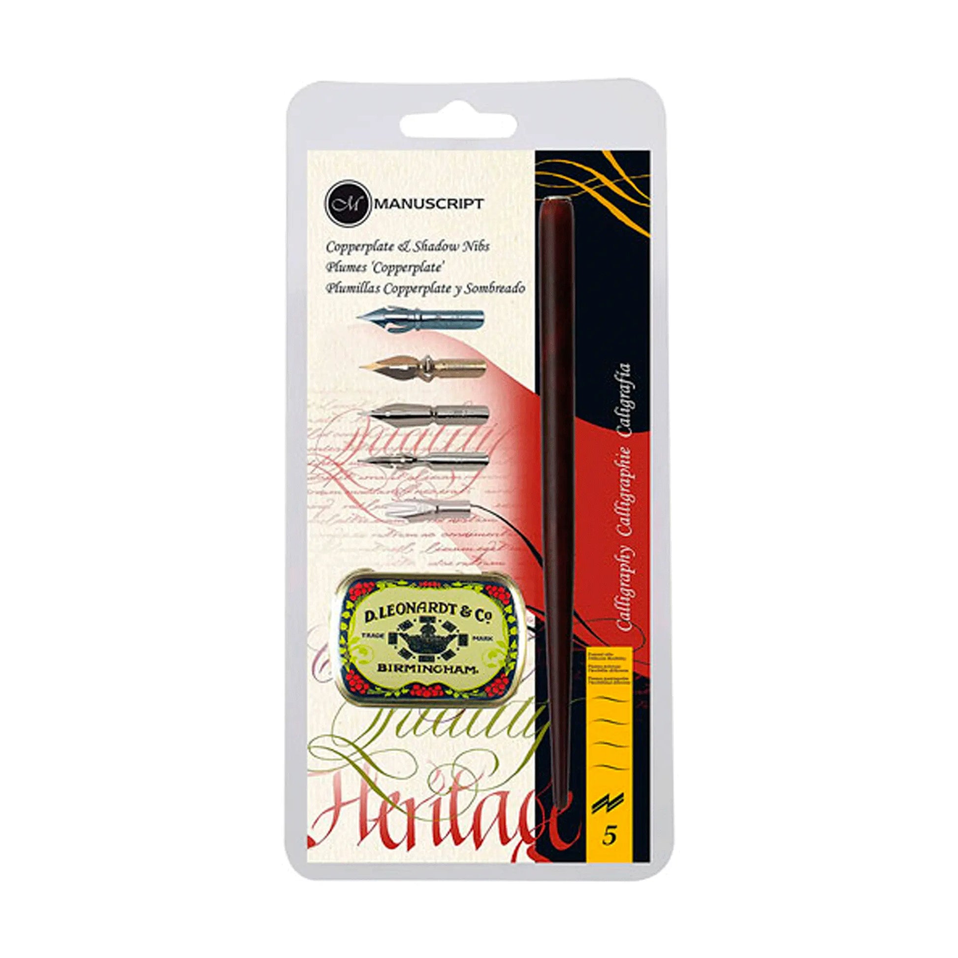 MANUSCRIPT - Set de plumillas Copperplate & Sombreado con 5 piezas MD2056-A Manuscript