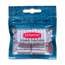DERWENT - Empaque con 30 gomas de repuesto para goma eléctrica