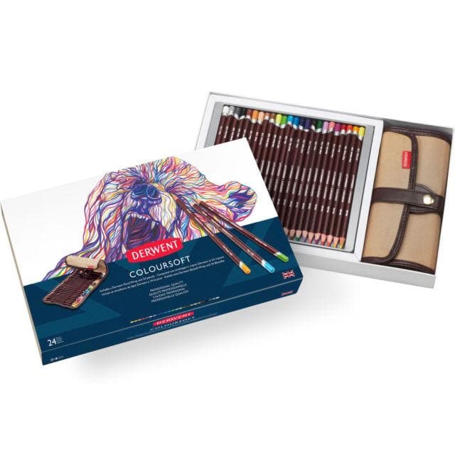 Derwent - Set con 24  lápices de colores coloursoft #2301999 colección de regalo