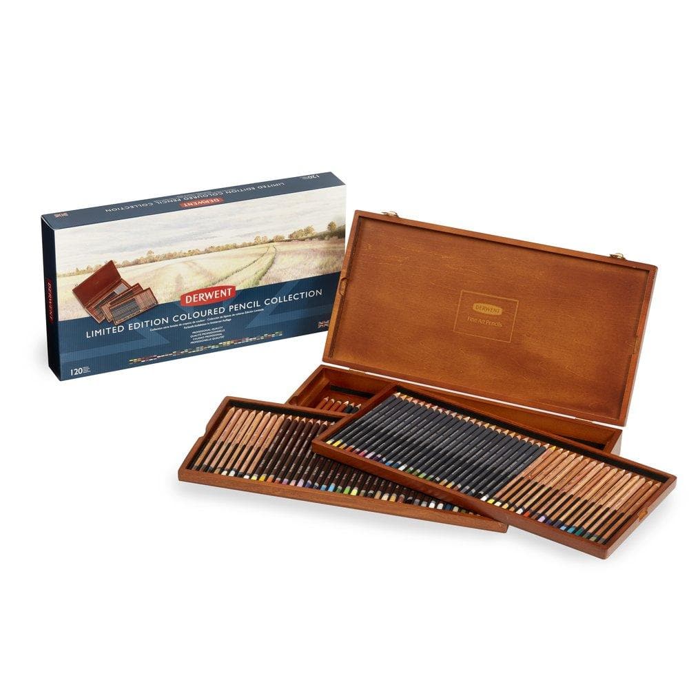 Derwent - Estuche de madera edición limitada con 120 lápices de colores # 2302731-colección de regalo