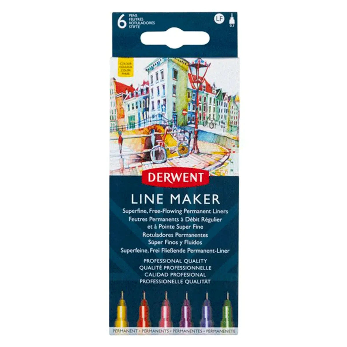 Derwent - Set con 6 piezas de line maker de color # 2305576 Derwent
