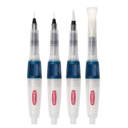 Derwent Set con 4 pinceles con déposito de agua #2305816 Derwent