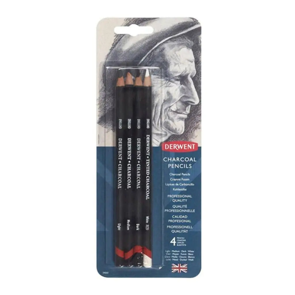 Derwent Blíster con 4 Lápices de Carbón # 39000 - Derwent