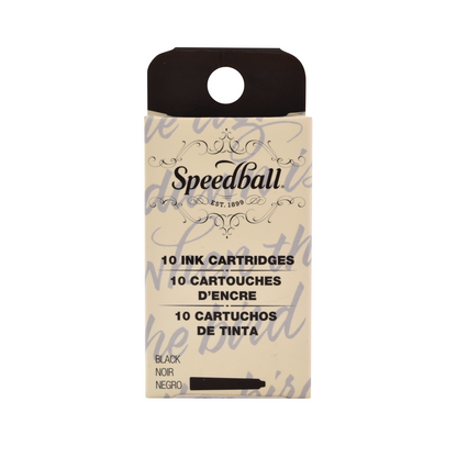 SPEEDBALL - TINTA DE PLUMA PARA FUENTE DE CALIGRAFÍA SET DE CARTUCHOS - NEGRO