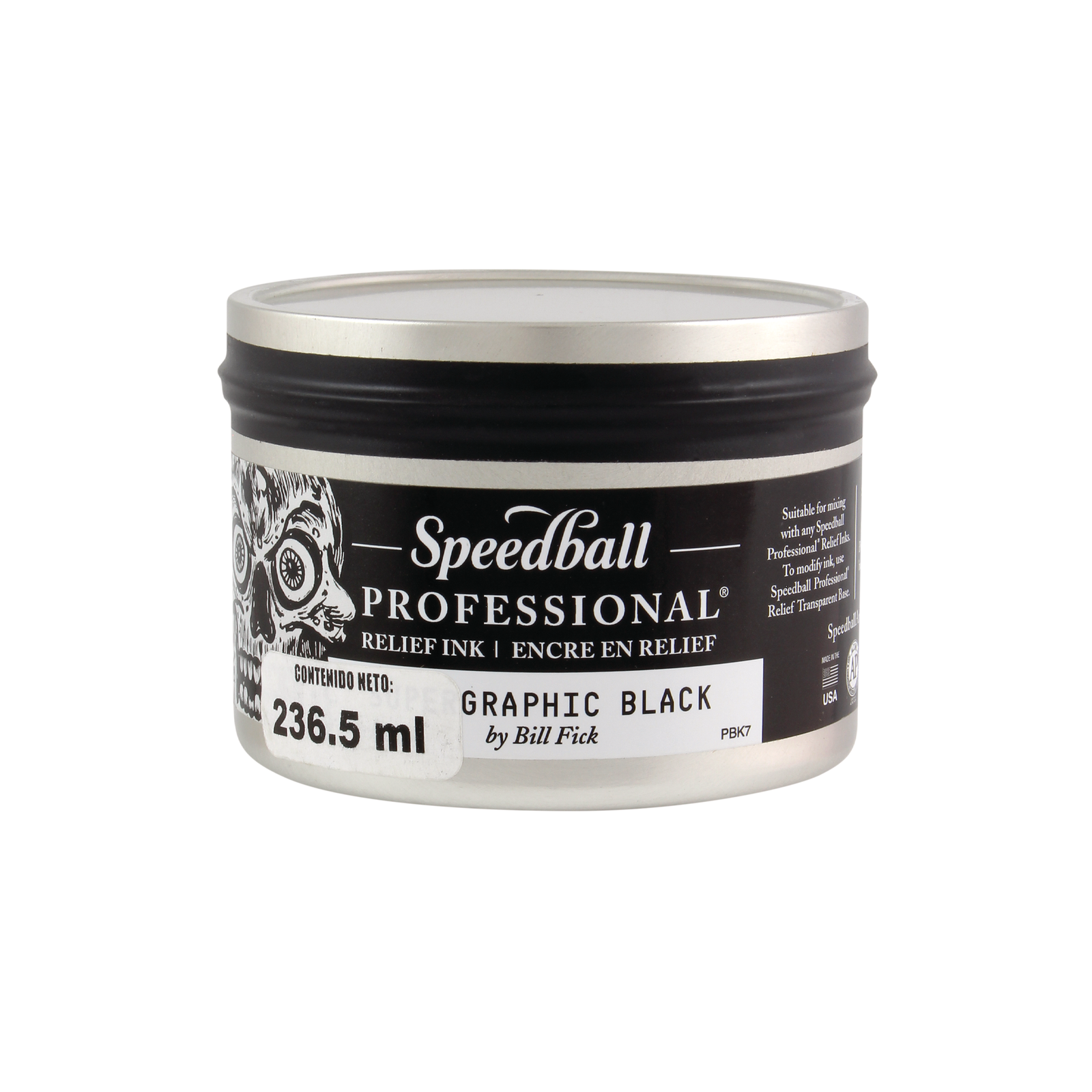 SPEEDBALL - Tinta profesional supergraphic black 236.5 ml