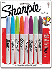 Marcador Permanente Sharpie Punto Fino Colores Surtidos 8 piezas 1812776 - MarchanteMX