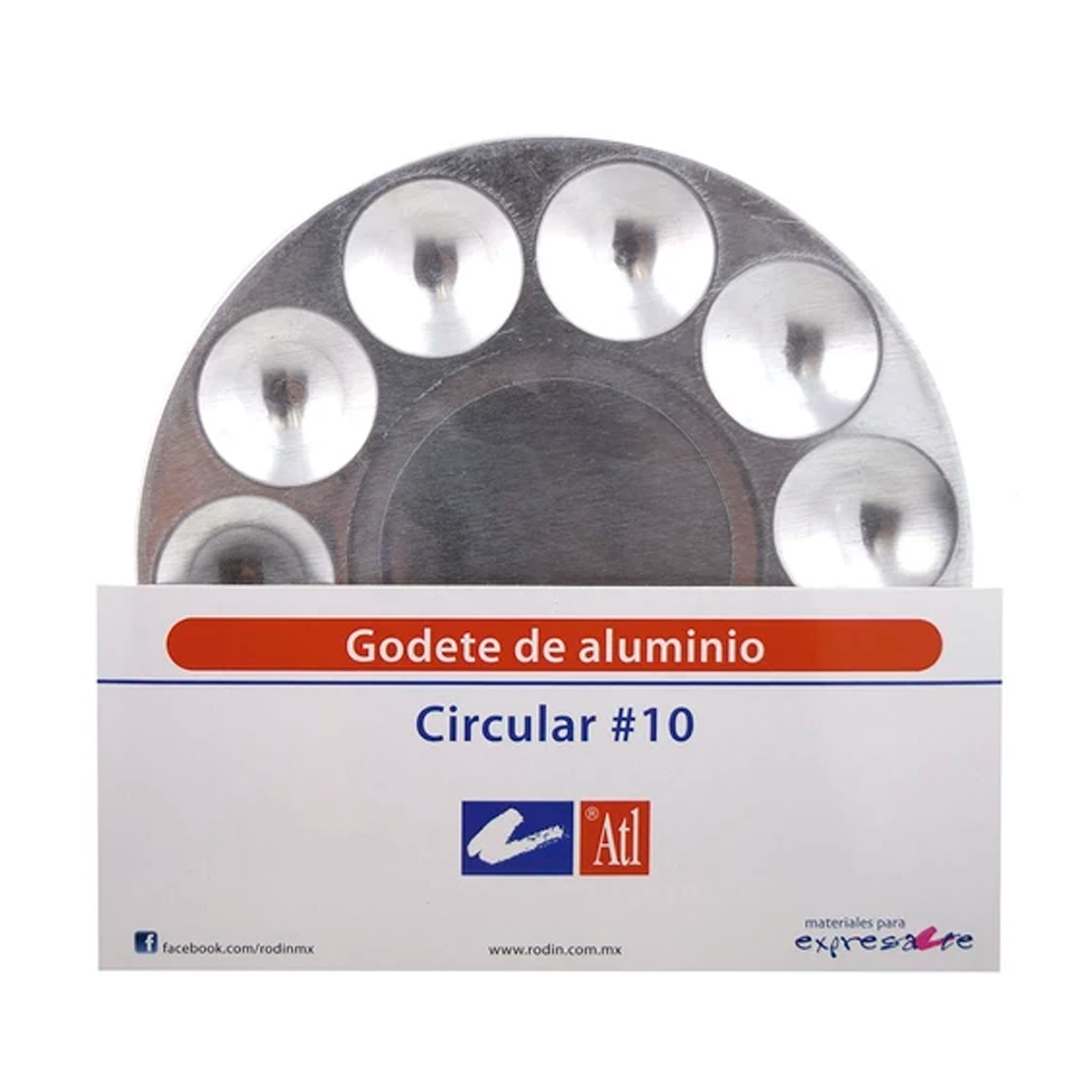 ATL - Godete circular de aluminio con 10 cavidades