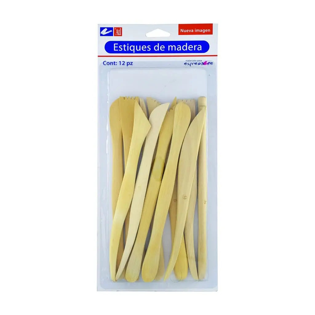 ATL - Juego con 12 estiques de madera ATL