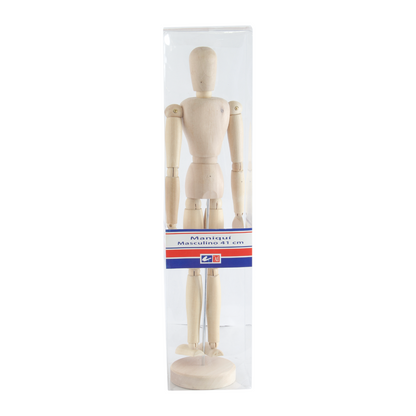 ATL - Maniquí de madera articulado masculino 40.5 cm