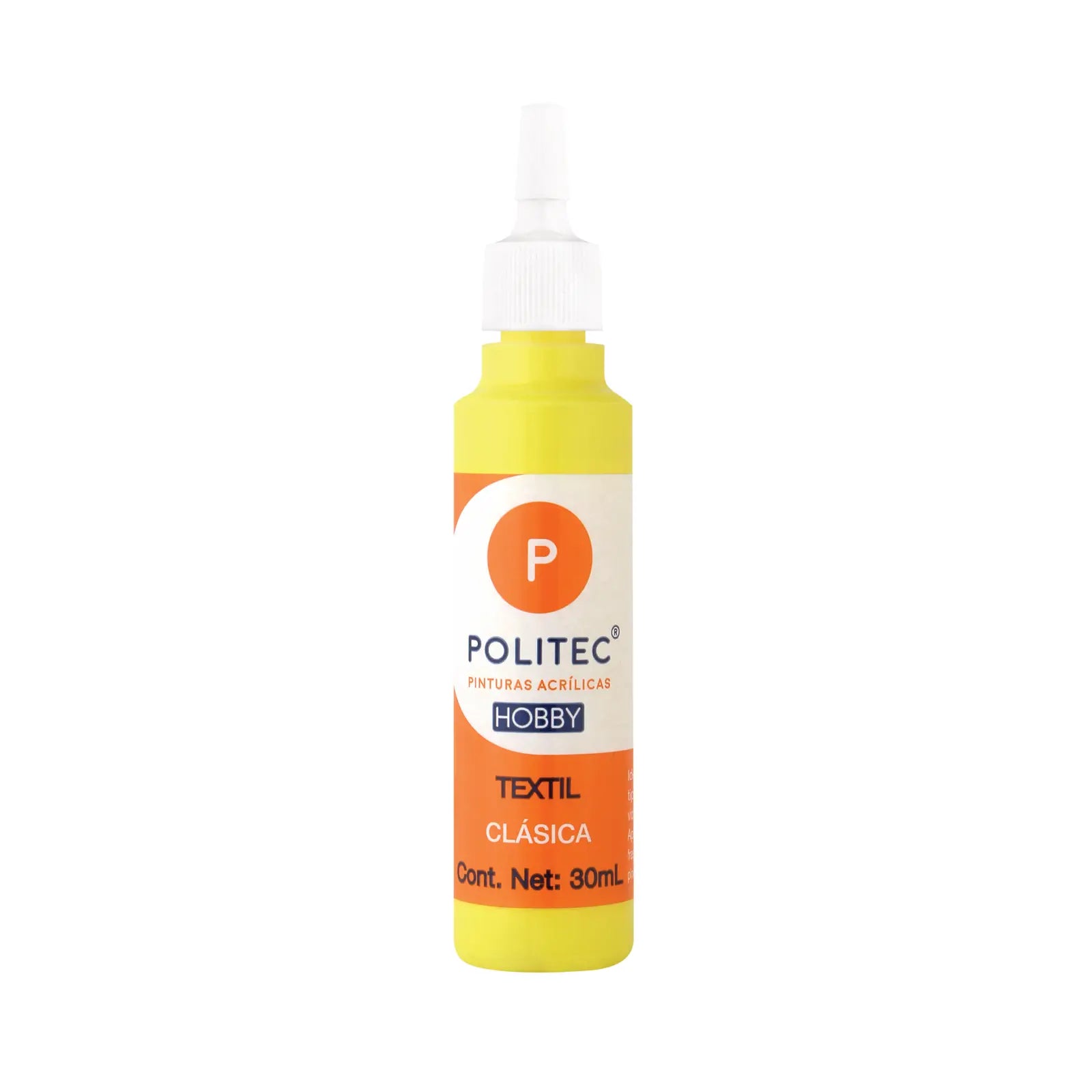 POLITEC - Pintura textil clásica línea hobby ocre no 633 | #cb7e27 | mate | ? | mate / 30 ml - URREA - vista lateral