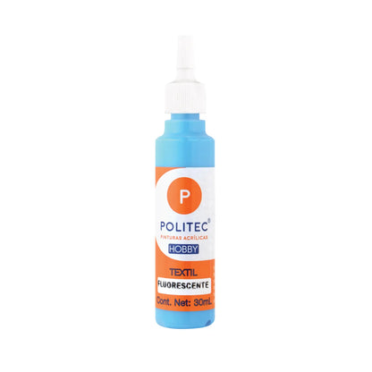 POLITEC - Pintura textil fluorescente Línea hobby naranja no 503 | #ee802d | fluorescente | ? | brillante / 30 ml - Politec