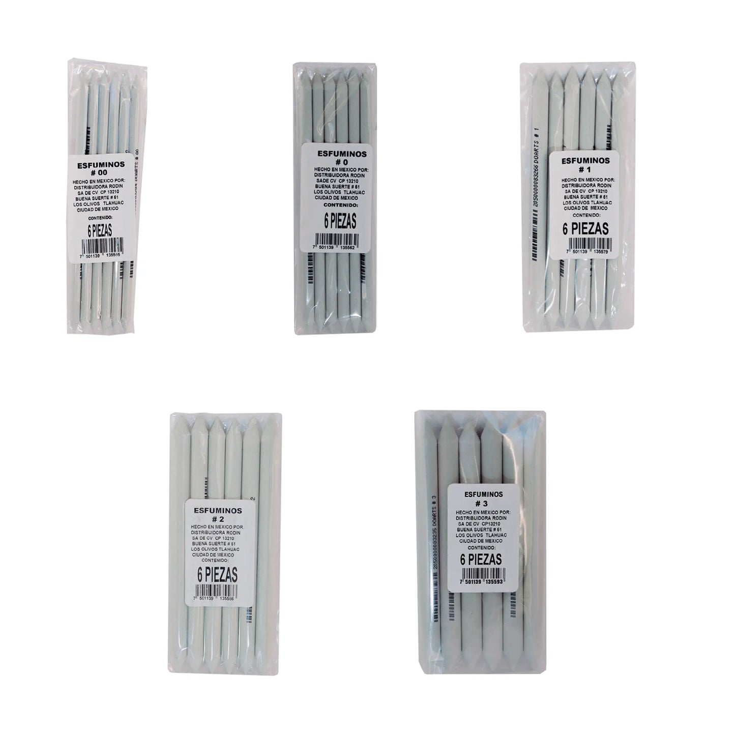 ATL - Esfumino bolsa con 6 piezas ATL