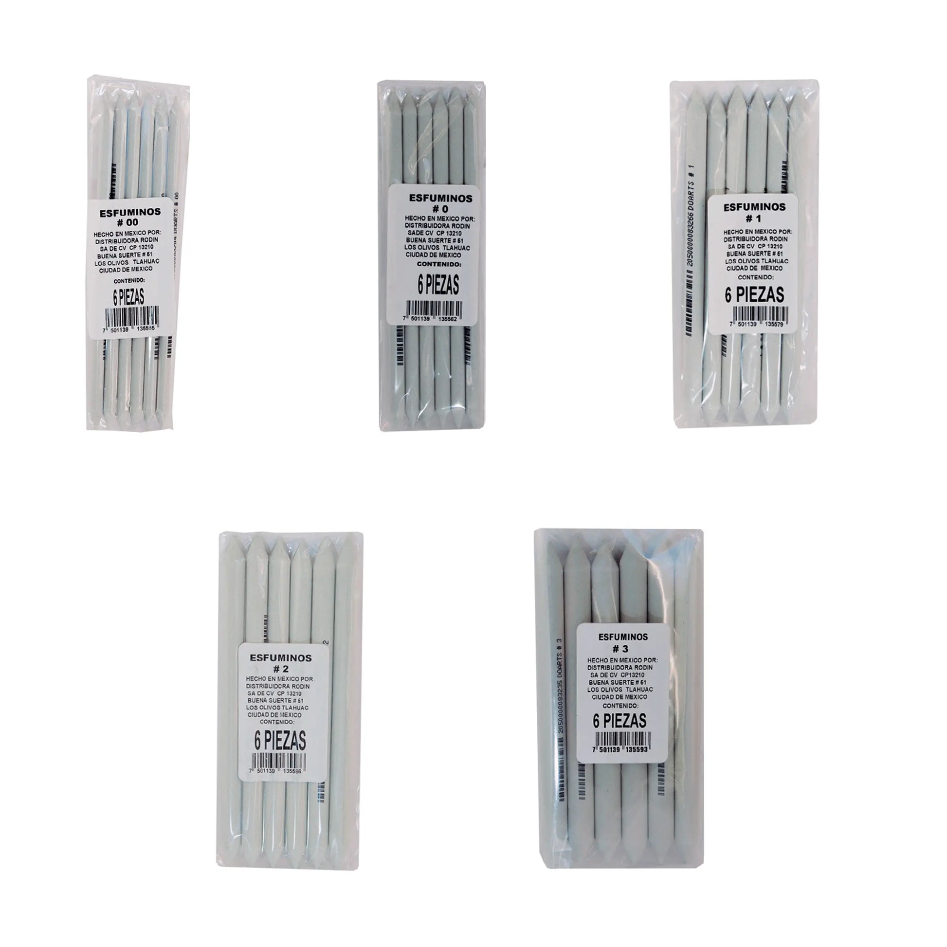 ATL - Esfumino bolsa con 6 piezas ATL