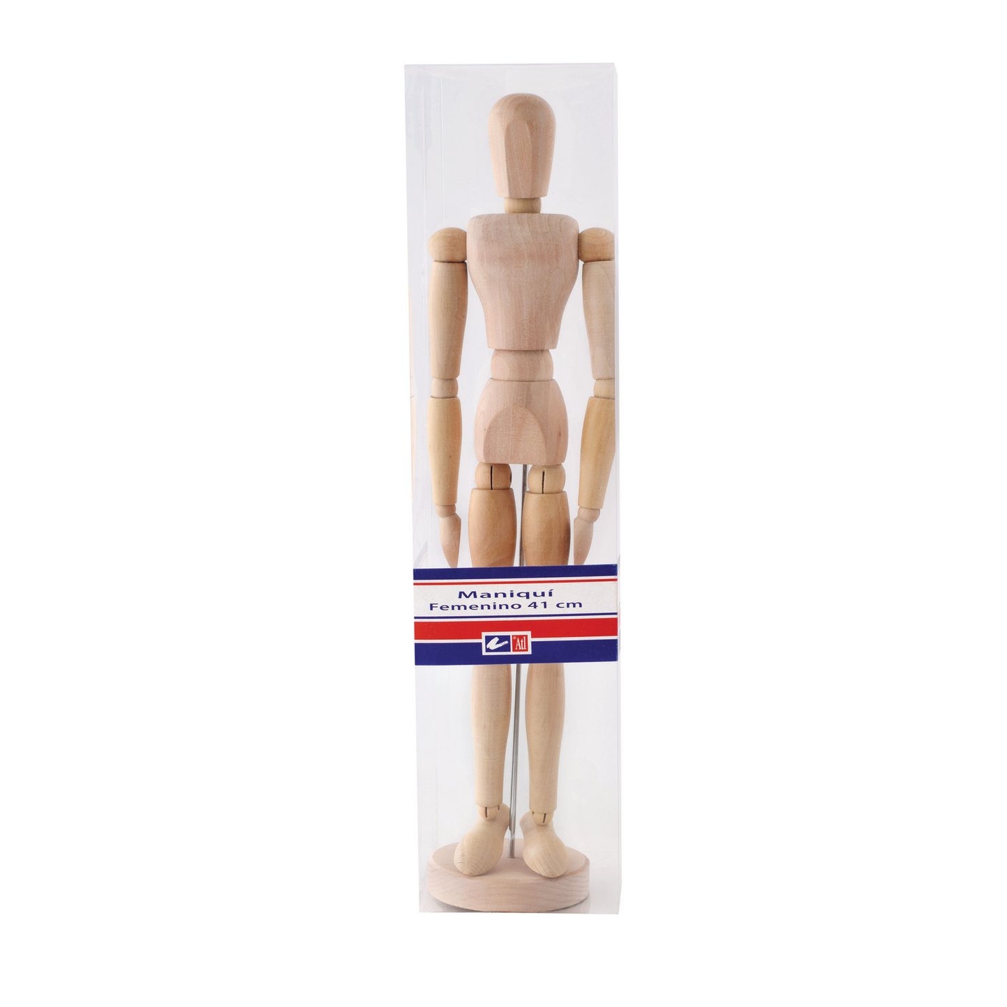ATL - Maniquí de madera articulado femenino 40.5 cm