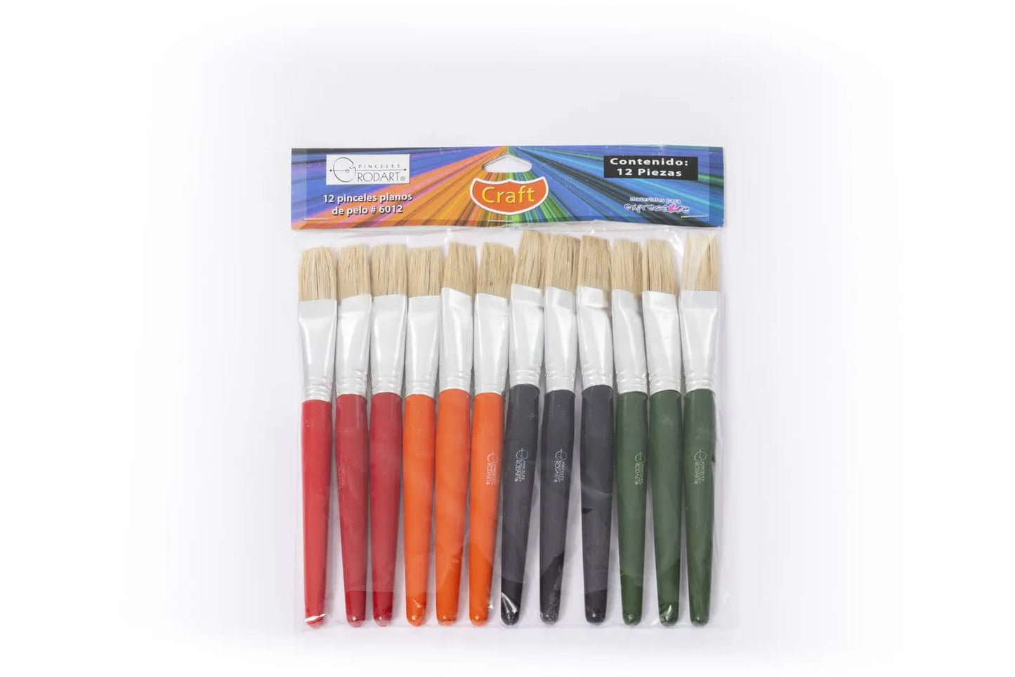 RODART - BOLSA CON 12 PINCELES SERIE CRAFT FORMA PLANO Rodart