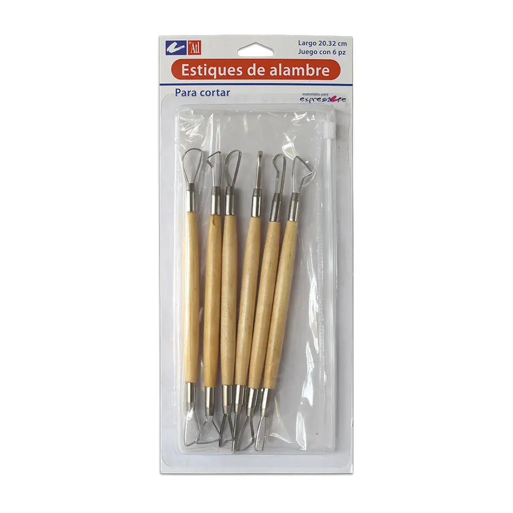 ATL - Juego con 6 estiques de madera para cortar ATL