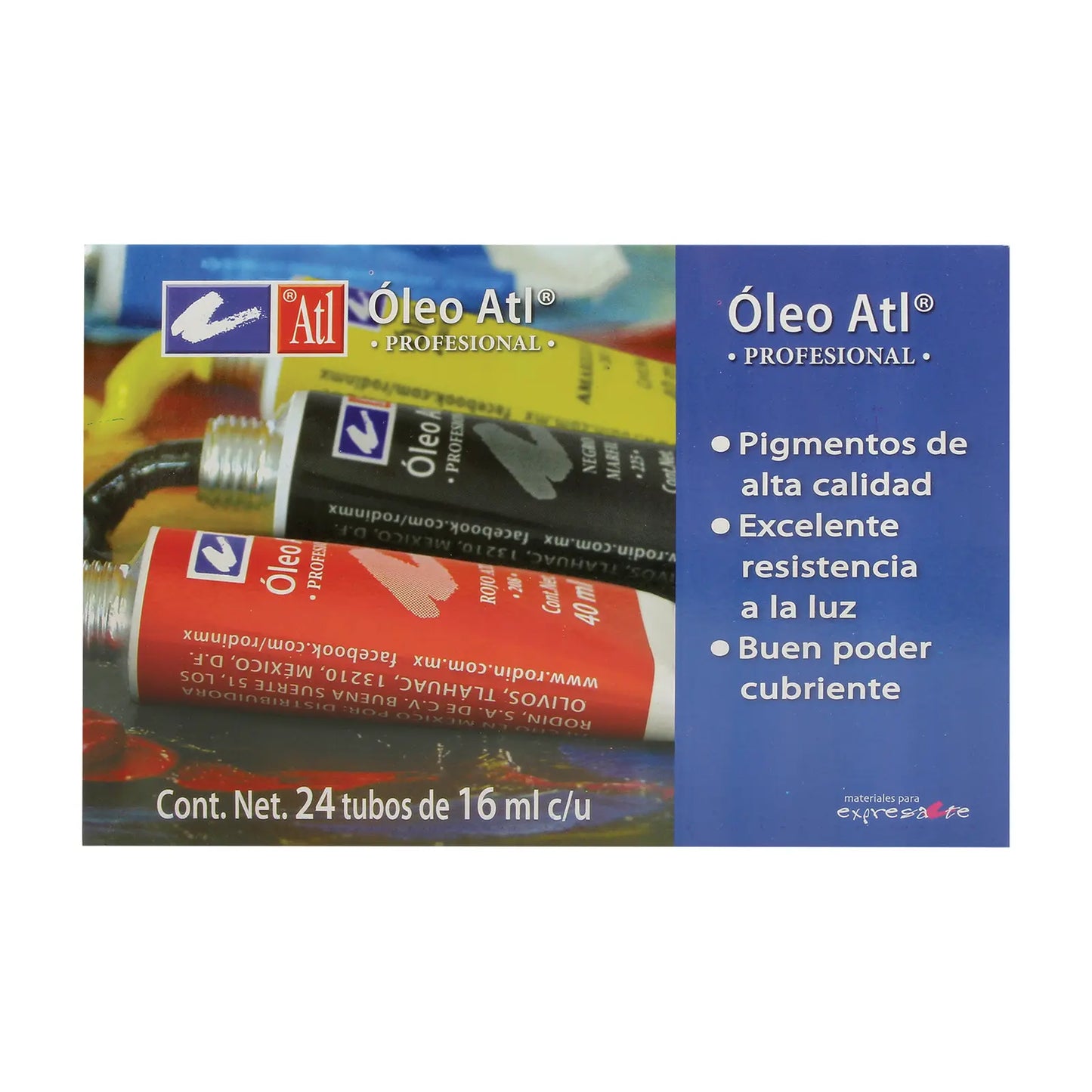 ATL - Estuche de óleos con 24 tubos de 16 ml ATL