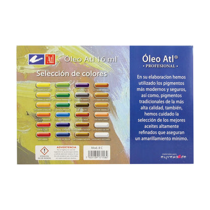 ATL - Estuche de óleos con 24 tubos de 16 ml ATL