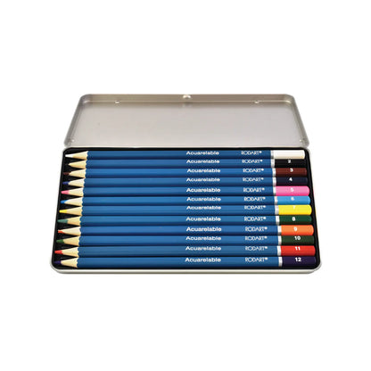 ATL - Estuche metálico con 12 colores acuarelables ATL