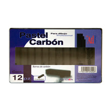 ATL - Caja con 12  barras de carbón negro ATL