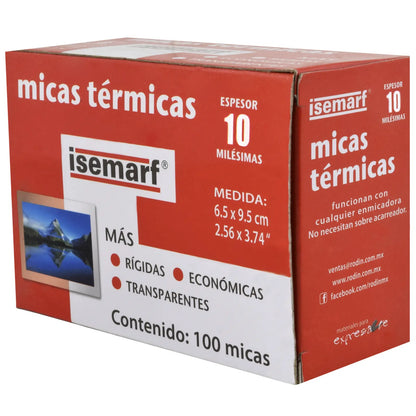 ISEMARF- MICAS TERMICAS CALIBRE 10 6.5 X 9.5 CM - Isemarf - vista lateral