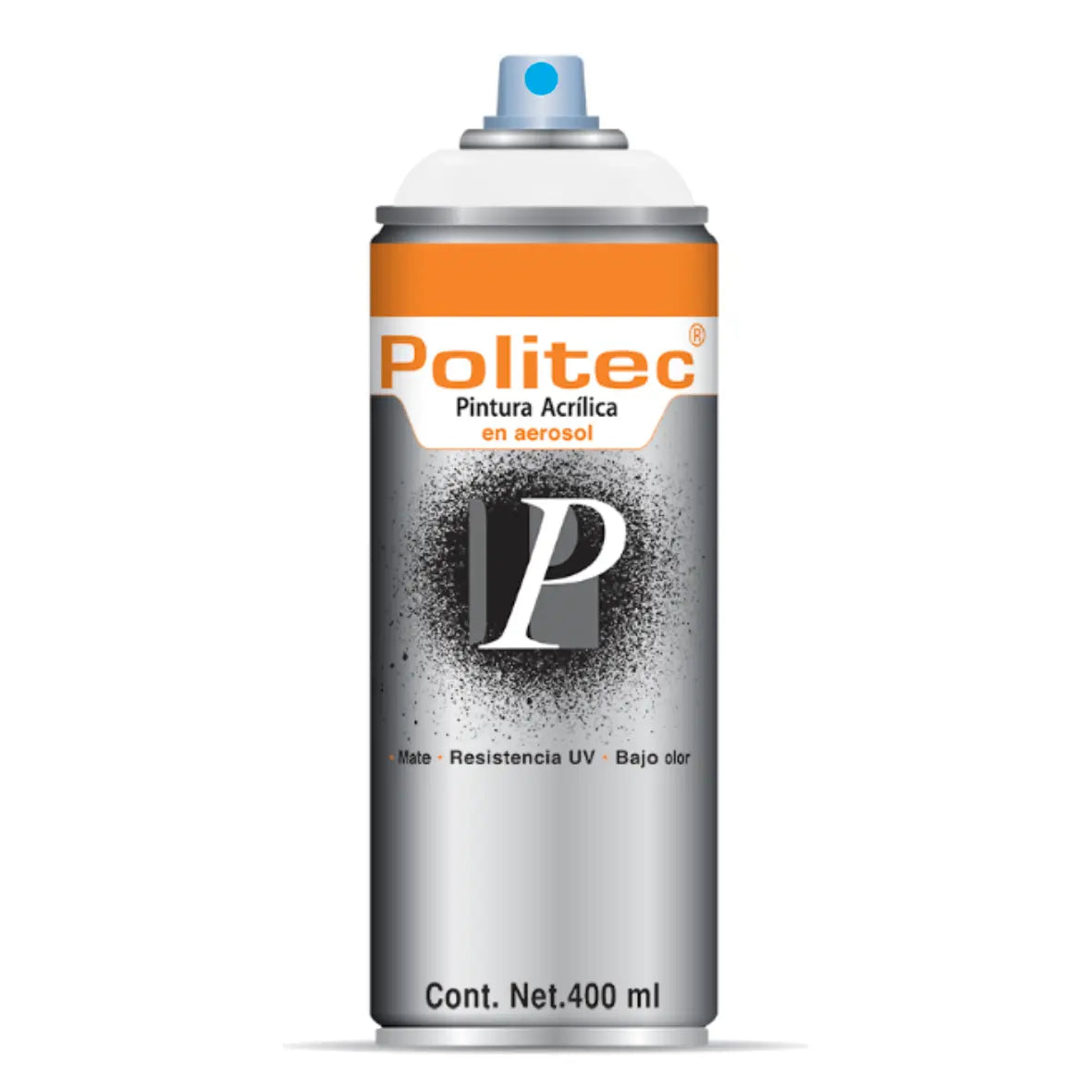 POLITEC - Pintura acrílica en aerosol Línea-300 gris no 317 | #6f757d | mate | ? | mate / 400 ml - URREA - vista lateral