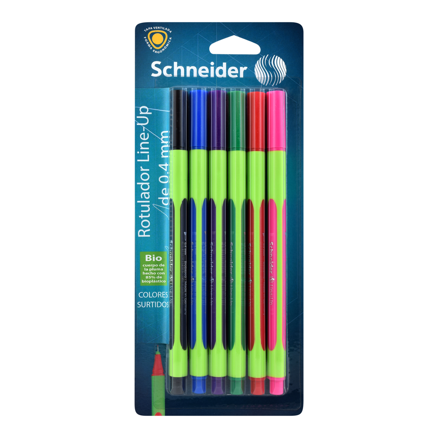 SCHNEIDER - BLISTER CON ESTILÓGRAFOS  LINE-UP FINELINER