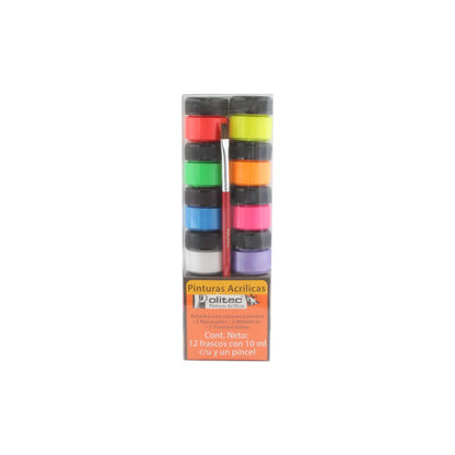 POLITEC - Estuche surtido con 12 piezas + pincel - Politec