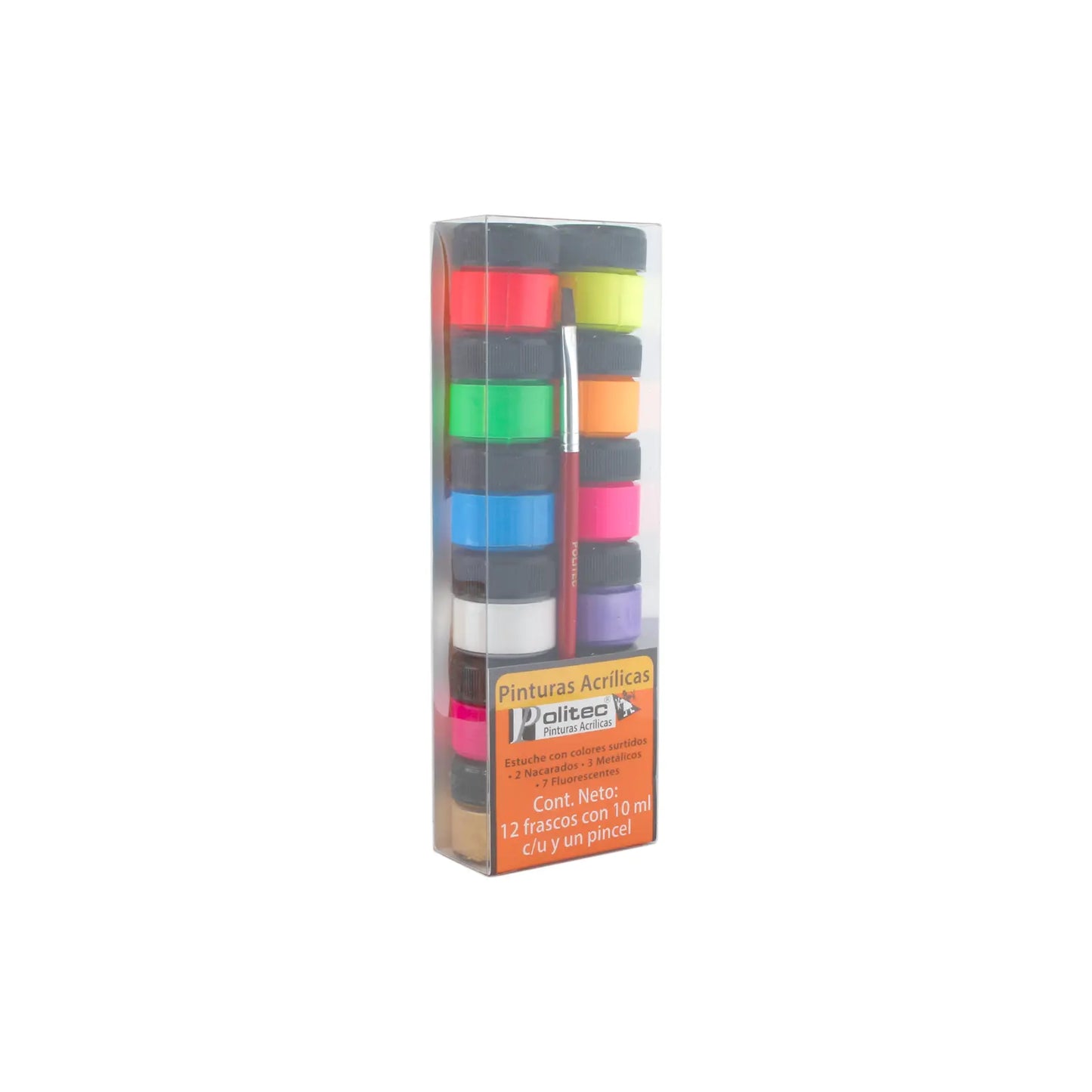 POLITEC - Estuche surtido con 12 piezas + pincel - Politec - vista lateral