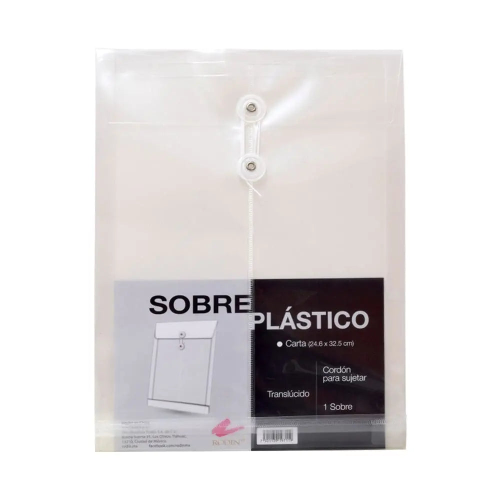 RODIN - FOLDER DE PLÁSTICO CON CORDÓN PARA SUJETAR – Marchante MX