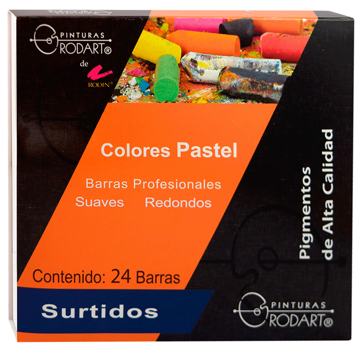 RODART - Juego con 24 medias barras pastel