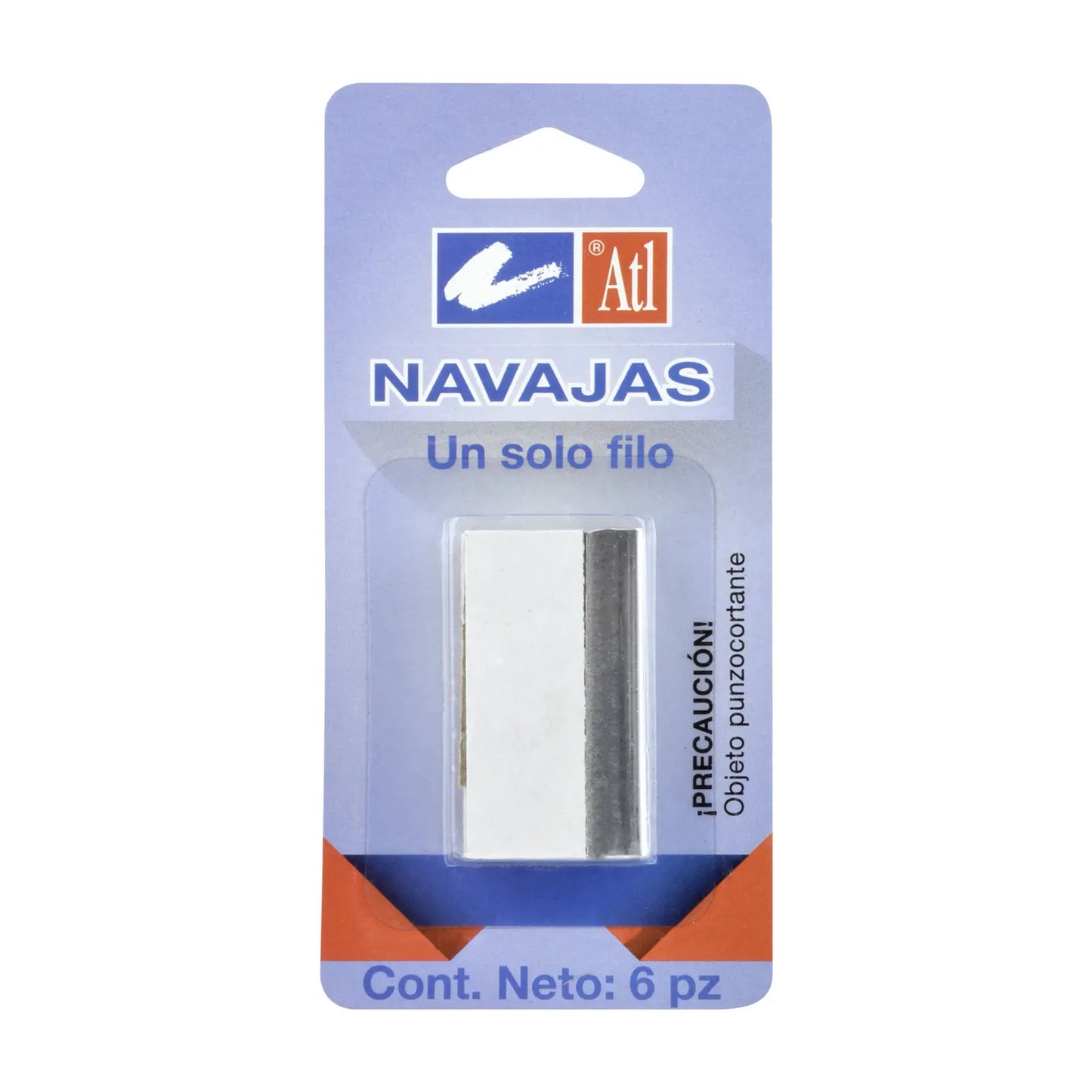 ATL - EMPAQUE CON 6 NAVAJAS DE UN SOLO FILO ATL