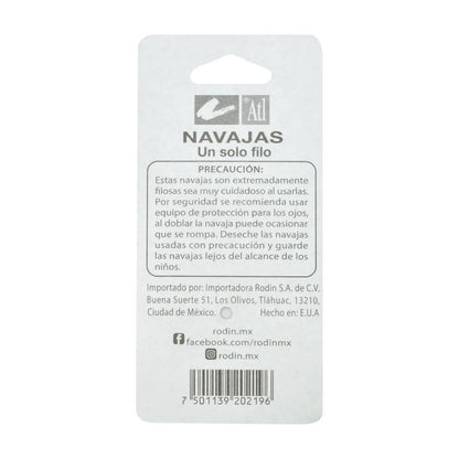 ATL - EMPAQUE CON 6 NAVAJAS DE UN SOLO FILO ATL