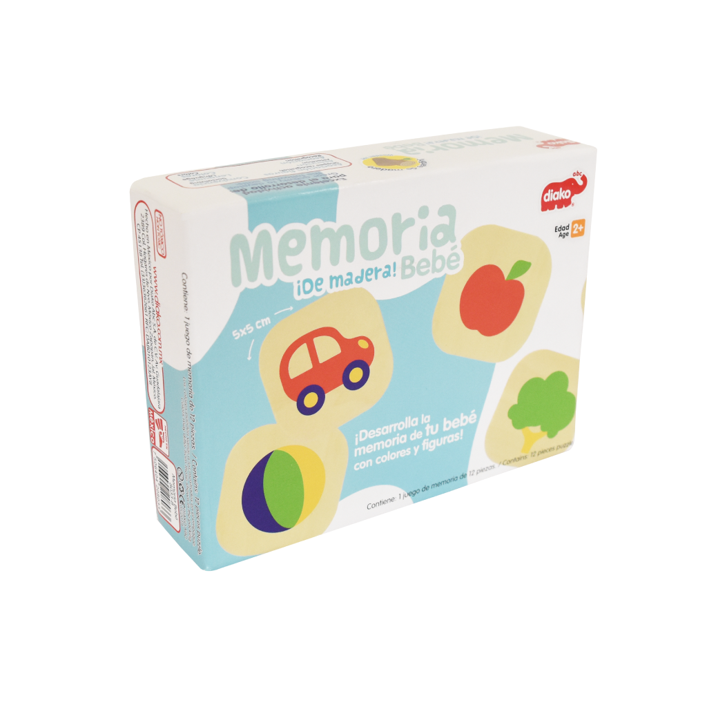 Juego Memoria Madera Diako Figuras Colores 12 Piezas