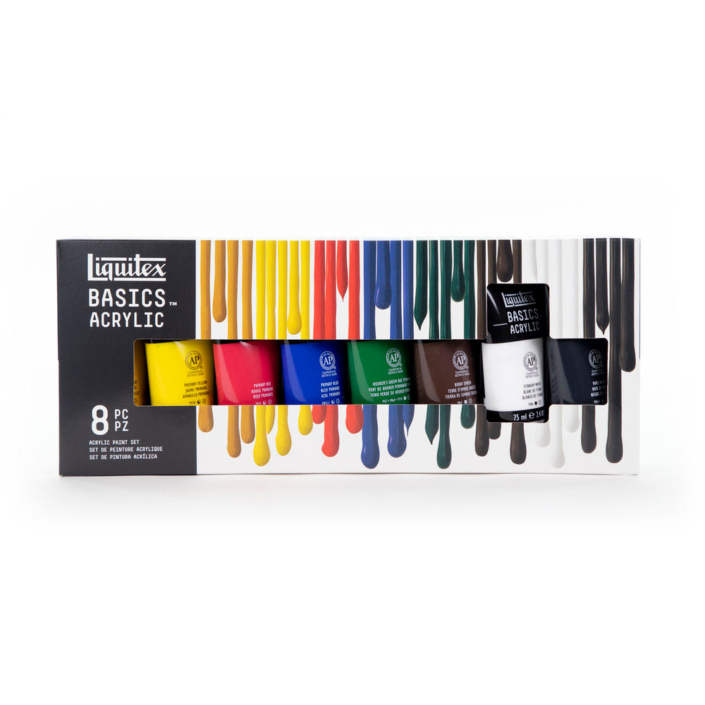 Liquitex -  Set de pintura acrilica basics row con 8 piezas