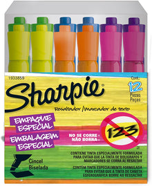 Resaltador Sharpie Tank colores surtidos 12 piezas 1933859 - MarchanteMX