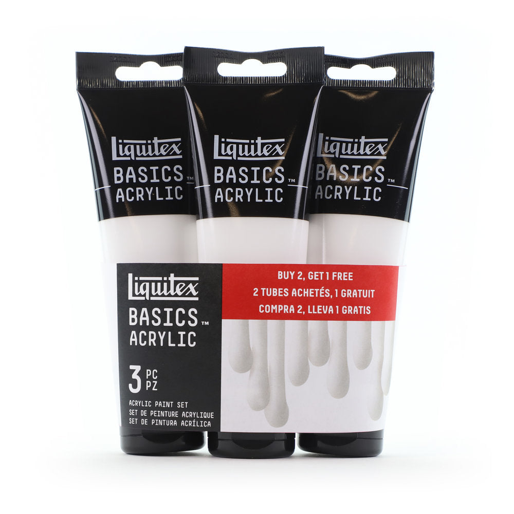 Liquitex -  Set de pintura acrilica basics titanium white con 3 piezas